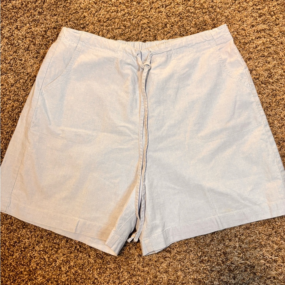 Cabin Creek Vintage women ski blue Flat Front Shorts size XL